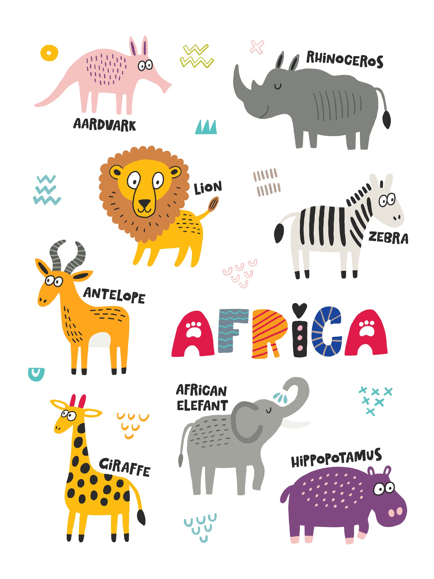 Art Print - Continents Africa
