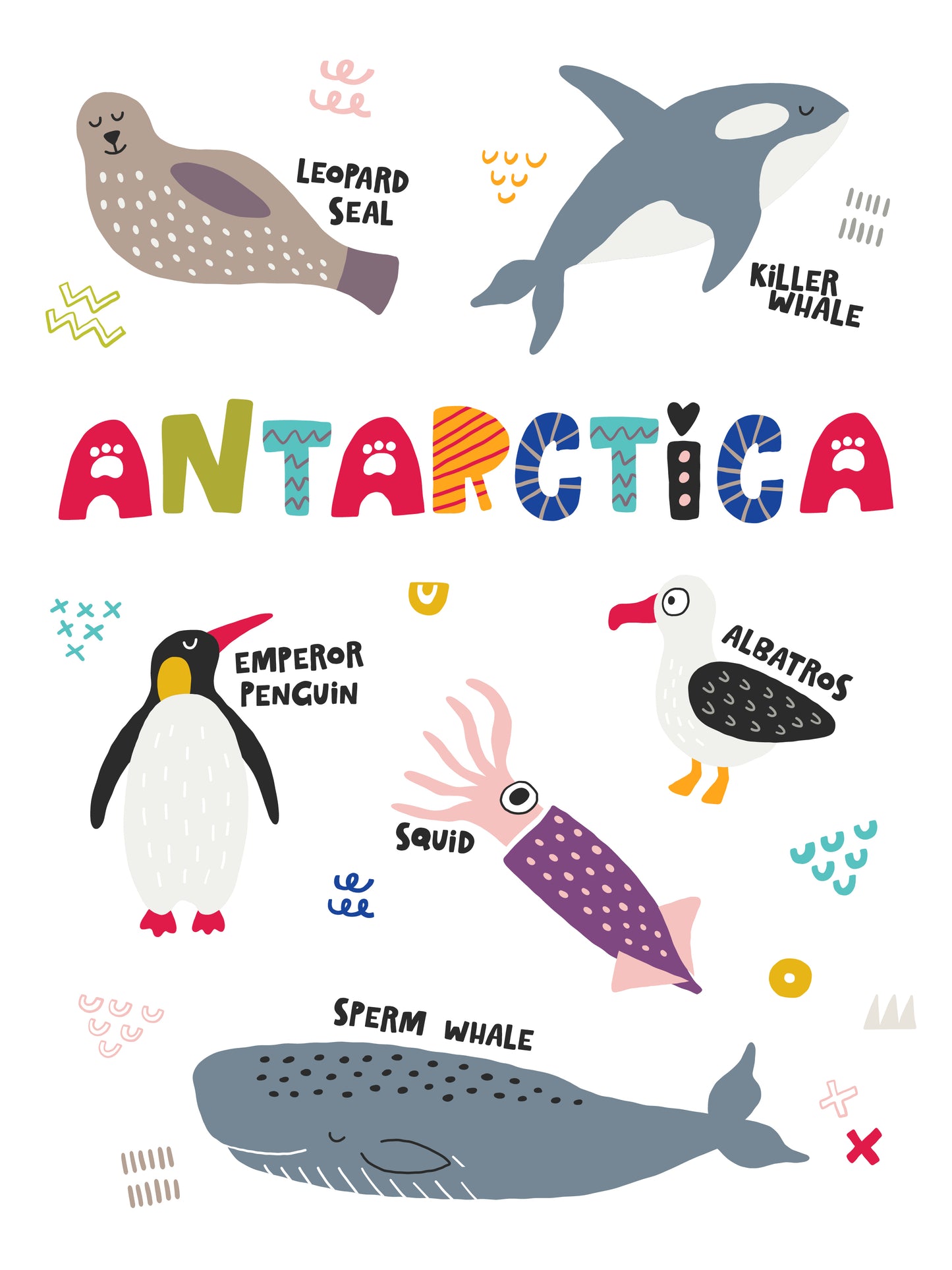 Art Print - Continents Antarctica