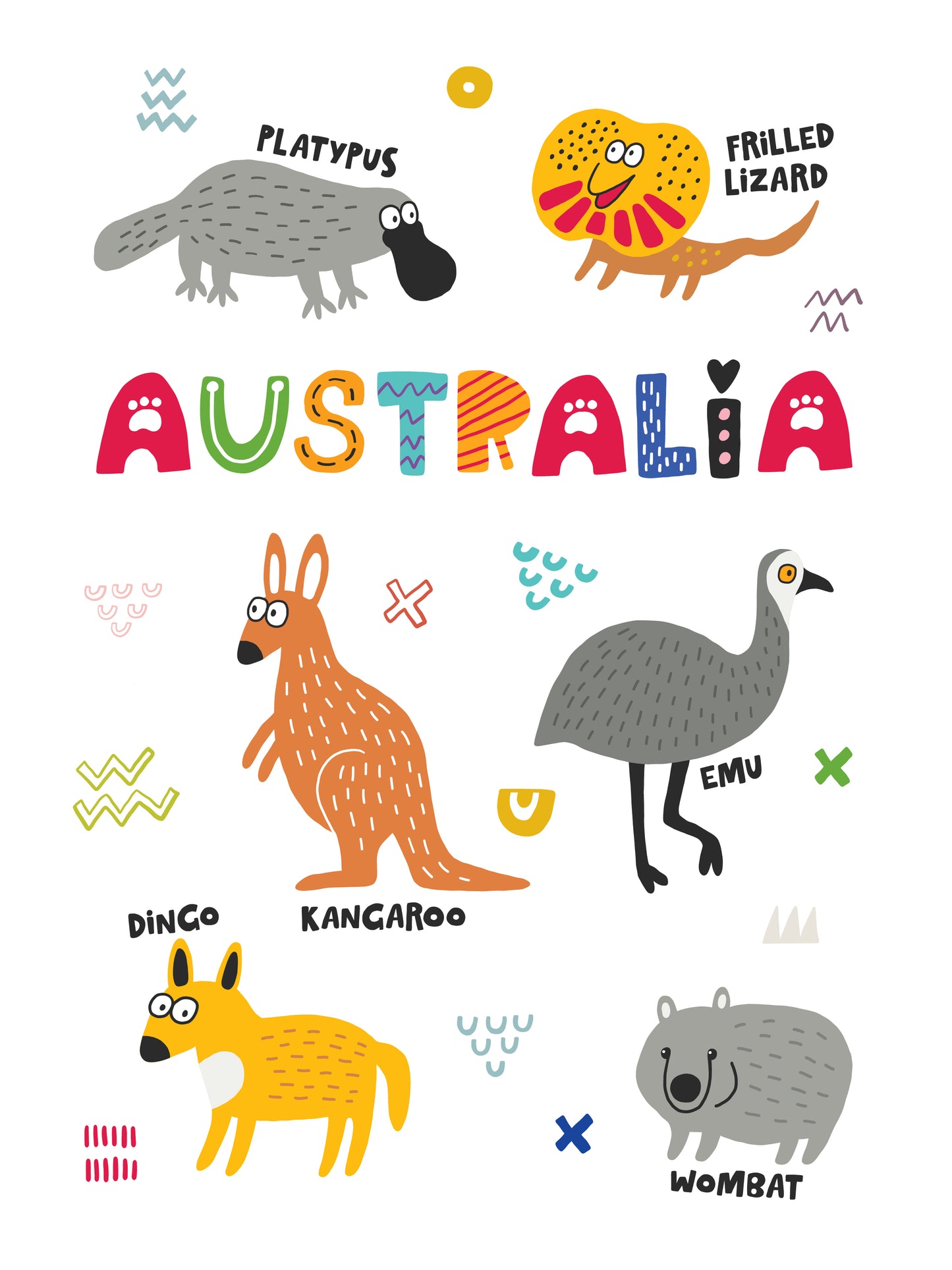 Art Print - Continents Australia