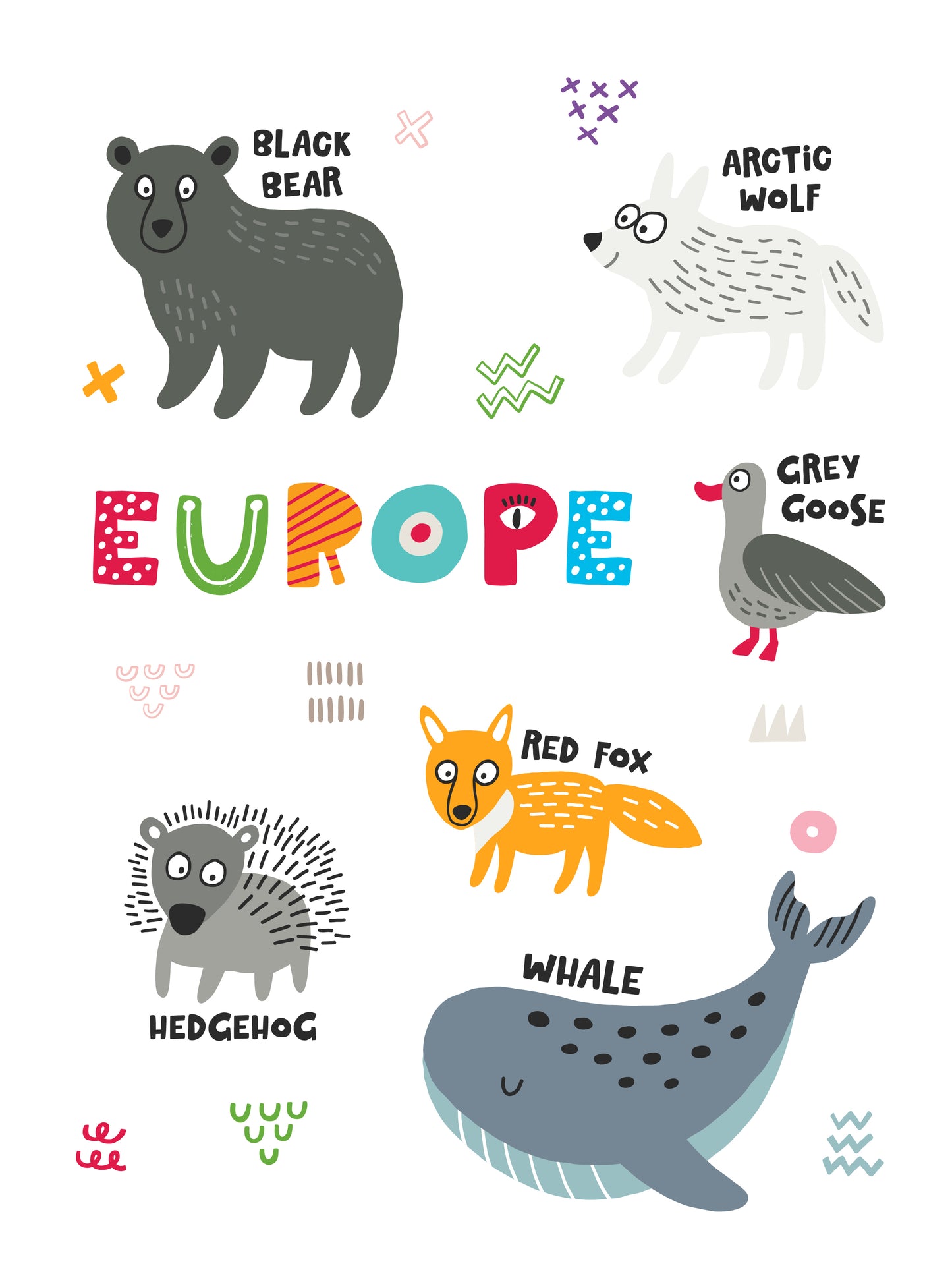 Art Print - Continents Europe