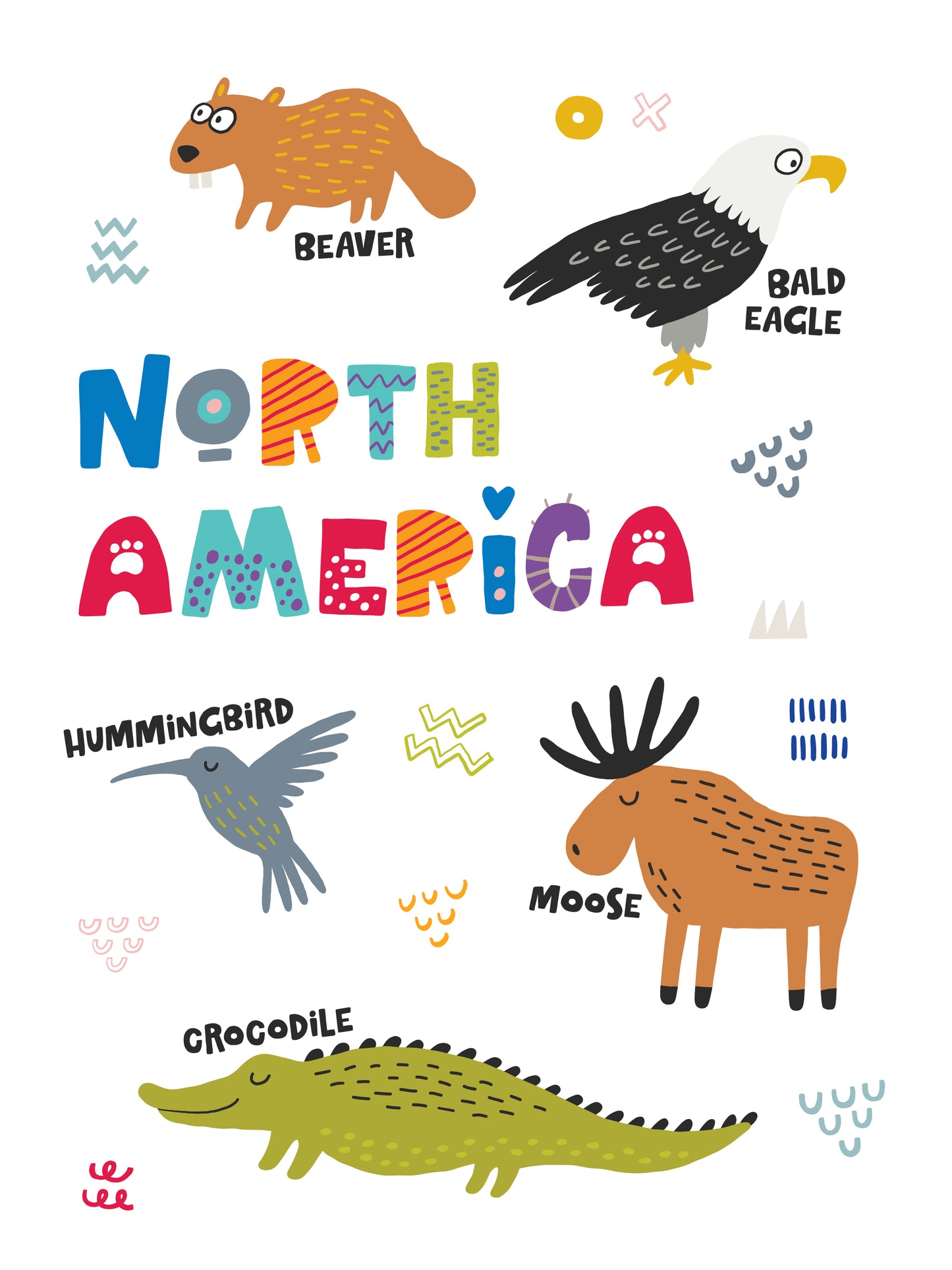 Art Print - Continents North America