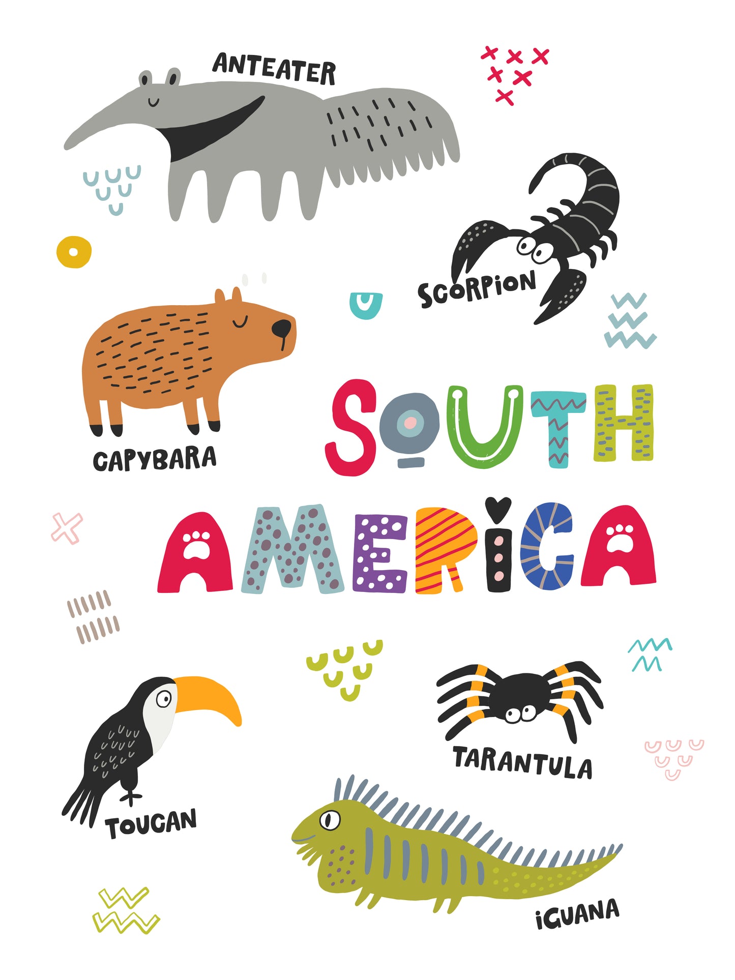 Art Print - Continents South America